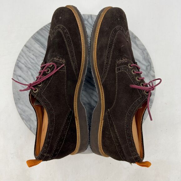 Tommy Bahama Mens 10 Shoe Brown Suede Oxford Wingtip Elliot Lace Up Casual Dress main image 6
